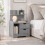 Homcom HOMCOM Modern Bedside Table with 2 Drawers and Open Shelves for Bedroom 2