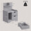 Homcom HOMCOM Modern Bedside Table with 2 Drawers and Open Shelves for Bedroom 3