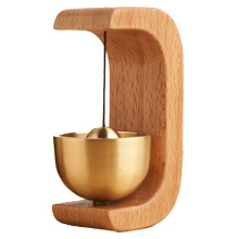 Tuzsocr Pure Copper Solid Wood Bells,Japanese Style Dopamine Wind Chimes,Magnetic Wind Chimes,Hanging Wall Decoration,for Doorbell Refrigerator (Beech