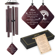 Doopeer Sympathy Gifts for Loss of Mom, 32" Memorial Wind Chimes for Loss of Mother, Windchimes, Condolence Bereavement Gifts in Memory of Mom (Bronze
