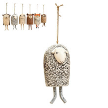Handmade Whimsical Animal Wind Chime Ornaments,Vintage Hanging Animal Wind Chimes Hanging Decor, Cute Hand-Painted Resin Garden Animals Bell Ornaments