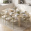 Homcom (Brown) HOMCOM 140-180 cm Extendable Oval Dining Table for 4-6 Round Edges 2