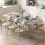Homcom (Grey) HOMCOM 140-180 cm Extendable Oval Dining Table for 4-6 Round Edges 2