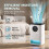 Homcom HOMCOM 300mL/Day Small Dehumidifier, RGB Mood Lights, Continuous Drainage 4