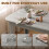 Homcom (Grey) HOMCOM 140-180 cm Extendable Oval Dining Table for 4-6 Round Edges 8