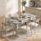 Homcom (Grey) HOMCOM 140-180 cm Extendable Oval Dining Table for 4-6 Round Edges 9