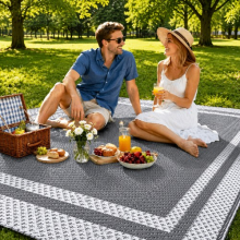 Outdoor Rug, Double-Sided Terrace Mat RV Camping Mat Rug for Outdoor Indoor