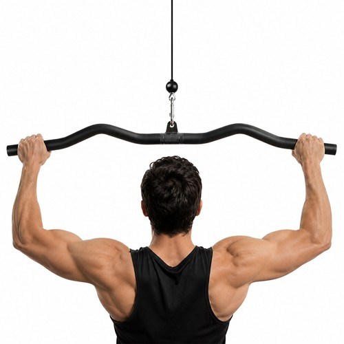 Lat Pulldown Cable Bar, Non‑Slip Heavy‑Duty for Home Gym Muscle Workout