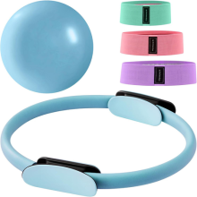 5PCS Pilates Kit For Home Workouts Pilates Ring Yoga Ball Resistance Bands