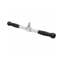Heavy Duty Swivel Straight Cable Bar with Non Slip Rubber Grips Gym Attachment