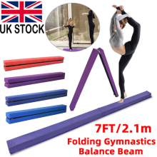7FT Folding Balance Beam Gymnastics Bars Training Kids Child Home Gym Exercise