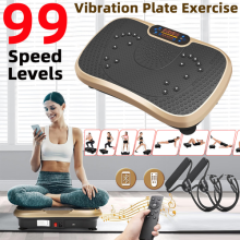 Vibration Plate Exercise Machine Home Workout Body Shaper Massager Music Player
