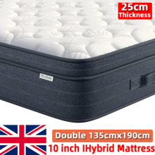 Small Double Hybrid Mattress Memory Foam Pocket Sprung Medium Firm 120x190cm