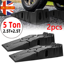 2pcs 5 Ton Ramps Car Vehicle Low Profile Drive Ramps Lifting Lifter 2.5+2.5 Ton