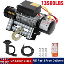 Electric Winch 12v 13500lb 6123kg Steel Rope Wireless Remote Workshop Garge UK