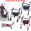 UK Folding Rollator Wheeled Walker Walking Frame with Seat and Bag 20cm Wheels 1