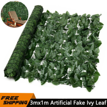 9M Artificial Hedge Ivy Leaf Garden Fence Roll Privacy Screen Balcony Wall Cover