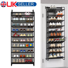 30 Pair Over Door Hanging Shoe Rack 10 Tier Wall Mounted Storage Shelf Organiser