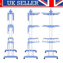 3 Tier Laundry Dryer Rack UK Foldable Extra Large Bedroom Clothes Airer Outdoor