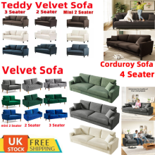 3 Seater 4 Seater Teddy Velvet Sofa Corduroy Jumbo Cord Couch Settee Love Seat