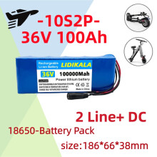 Batterie de scooter électrique 36V 100Ah 10S2P, Lithium-Ion 500W, Pack 20 cellules 18650