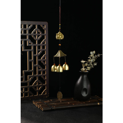 WYSUMMER Lucky Wind Chimes,Feng Shui Hanging Wind Chimes Buddha Wind Chime 2