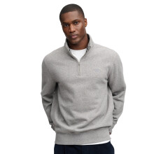 (2XL, Dark Vintage Grey Marl) Superdry Mens Essential Serif Logo Half Zip Sweatshirt