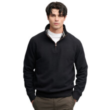 (2XL, Black) Superdry Mens Essential Serif Logo Half Zip Sweatshirt