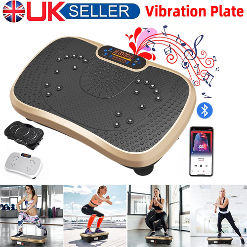 Vibration Plate Exercise Machine Body Workout Massage Fitness 3D Silent Remote 1