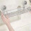 2X Light Luxury Style Punch-Free Storage Rack, Shower Organizer Suction, Suction Cup Shelf 3