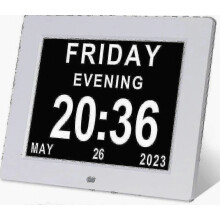 Horloge pour personnes atteintes de démence et de la maladie d'Alzheimer, grand calendrier numérique pour seniors, avec affichage du jo