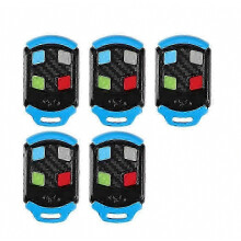 5-Pack Universal 4-Button Garage Door Remote Control, Durable ABS Construction, Easy Programming, Compatible with Centurion D2 D5 D10 A