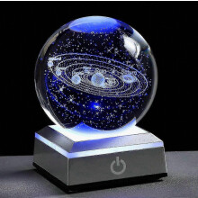 Magnifique globe terrestre 3D avec socle LED, représentant le système solaire et les planètes. Décoration idéale pour la maison ou pour