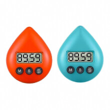 Temporizador de ducha silencioso, impermeable, con parte trasera magnética, funciona con pilas, digital, tamaño pequeño.