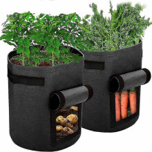 Lot de 2 housses de fenêtre pour sacs de culture de plantes de 10 gallons