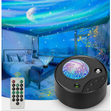 Projektor Northern Lights Aurora, 14 farieb, senzorové svetlo s bielym šumom/časovačom, nočné svetlo do spálne, USB port, darčeková čie