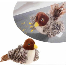 Jouet interactif pour chat avec oiseau qui gazouille, son électronique, jouet à plumes pour chats d'intérieur