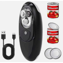 Ouvre-boîte électrique rechargeable, idéal pour les personnes âgées souffrant d'arthrite, à bord lisse, compatible avec les aliments, o