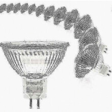 Ampoule halogène MR16 GU5.3, 12 V, 20 W, dimmable, blanc chaud 2700 K, lot de 12