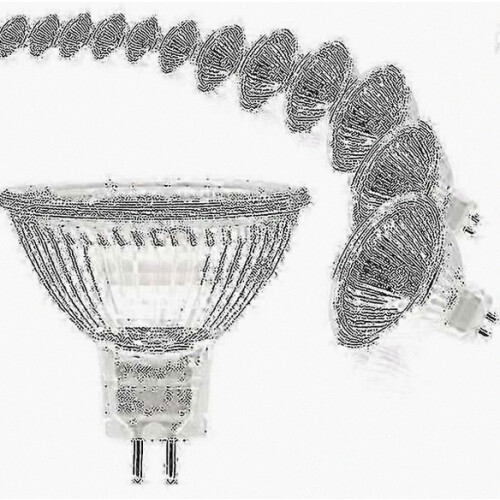 MR16 GU5.3 Halogen Bulb,12V 20W,Dimmable,2700K Warm White,12 Pack