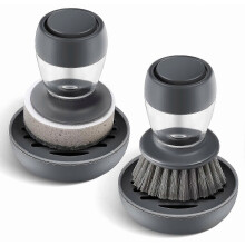 Ensemble de brosses Ă vaisselle avec distributeur de savon, anti-rayures, HSA0