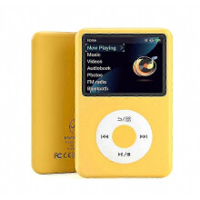 Draagbare MP3-speler van 128 GB met Bluetooth, Hi-Res Audio, touchscreen, FM-radio en lange batterijduur voor het afspelen van muziek e
