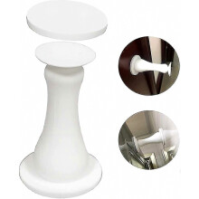 Grote witte magnetische siliconen deurstopper, muur- en deurbeschermer.