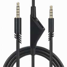 Câble audio de remplacement compatible avec les casques Astro A10, A30 et A40 dotés d'une fonction de contrôle du volume, 2 m / 6,5 pi