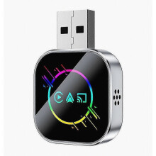 Oiriúntóir Carplay Gan Sreang 3-in-1, Nasc Scátháin Chliste, Dongle USB Android Auto le haghaidh Comhshó Carplay Sreangaithe