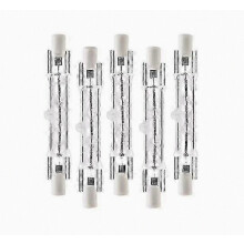 Lot de 5 ampoules halogènes R7s 118 mm 300 W 230 V, design linéaire, compatibles avec les luminaires linéaires