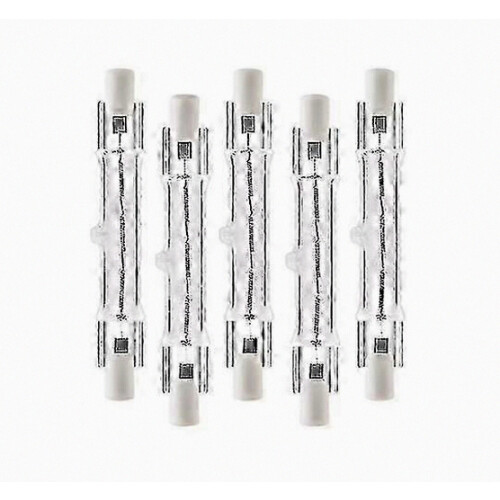 Συσκευασία 5 λαμπτήρων αλογόνου R7s 118mm 300W 230V, γραμμικού σχεδιασμού, συμβατοί