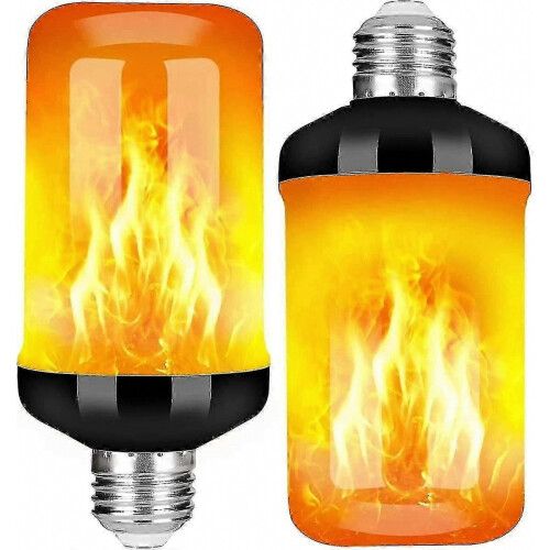 2pcs E27 LED Flame Light Bulb, 5W 4 Lighting Modes, Gravity Sensing, Energy Efficient, Indoor Outdoor Decorative