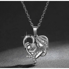 Collar con colgante en forma de corazón, regalo para el Día de la Madre, regalo de Acción de Gracias para mujeres y mamás.
