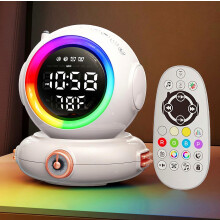 Réveil lumineux intelligent, simulation de lever de soleil, double alarme, radio FM, haut-parleur sans fil, lumière à intensité variabl